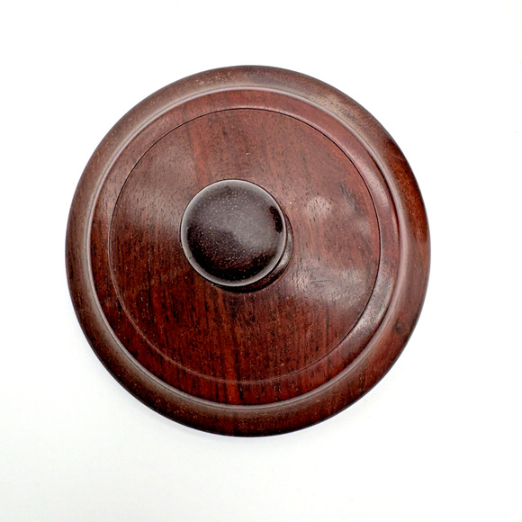 Vintage Turned Wood Trinket Box Tobacco Treen Pot Tea Decorative - Picture 4 of 8